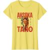 image:imageStar Wars Ahsoka Jedi Warrior Face Outline Portrait TShirtLemon Yellow