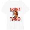 image:imageStar Wars Ahsoka Jedi Warrior Face Outline Portrait TShirtWhite