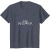 image:imageStar Wars Ahsoka Series Official Stylized Logo Vintage TShirtHeather Blue
