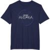 image:imageStar Wars Ahsoka Series Official Stylized Logo Vintage TShirtNavy Blue