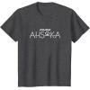 image:imageStar Wars Ahsoka Series Official Text Chest Logo TShirtDark Heather Grey