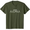 image:imageStar Wars Ahsoka Series Official Text Chest Logo TShirtOlive Green