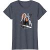 image:imageStar Wars Ahsoka Side Profile Stare Jedi Paint Splash TShirtHeather Blue