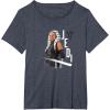 image:imageStar Wars Ahsoka Side Profile Stare Jedi Paint Splash TShirtHeather Blue