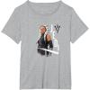 image:imageStar Wars Ahsoka Side Profile Stare Jedi Paint Splash TShirtHeather Grey