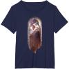 image:imageStar Wars Ahsoka Side View Artistic Painting Portrait TShirtNavy Blue