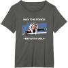 image:imageStar Wars Ahsoka Tano May The Force Be With You Panel TShirtAsphalt Grey