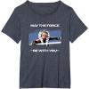 image:imageStar Wars Ahsoka Tano May The Force Be With You Panel TShirtHeather Blue