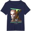 image:imageStar Wars The Acolyte Iconic Jecki Lon Retro Big Chest Logo TShirtNavy Blue