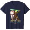 image:imageStar Wars The Acolyte Iconic Jecki Lon Retro Big Chest Logo TShirtNavy Blue