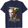 image:imageStar Wars The Acolyte Iconic Jecki Lon Retro Big Chest Logo TShirtNavy Blue