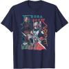 image:imageStar Wars The Book Of Boba Fett Group Shot Geometric Poster TShirtNavy Blue