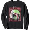 image:imageStar Wars The Book Of Boba Fett Helmet Text Stack SweatshirtBlack