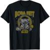 image:imageStar Wars The Book Of Boba Fett Vintage Helmet Logo TShirtBlack