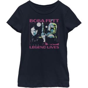image:imageFifth Sun Girls Book of Boba Fett Legend Lives Girls Short Sleeve Tee ShirtNavy Blue