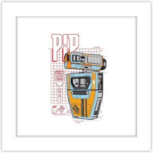 image:imageGallery Pops Star Wars The Acolyte  Pip Droid Badge Wall Art 12 x 12 Gallery Pops Wall Art Black Framed VersionWhite Framed Version