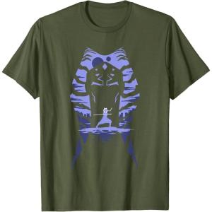 image:imageStar Wars Ahsoka Fighting Pose Montral Silhouette TShirtOlive Green