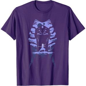 image:imageStar Wars Ahsoka Fighting Pose Montral Silhouette TShirtPurple