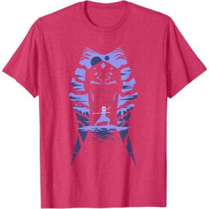 image:imageStar Wars Ahsoka Fighting Pose Montral Silhouette TShirtRed Heather