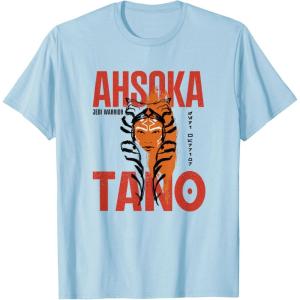 image:imageStar Wars Ahsoka Jedi Warrior Face Outline Portrait TShirtBaby Blue