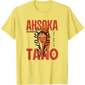image:imageStar Wars Ahsoka Jedi Warrior Face Outline Portrait TShirtLemon Yellow