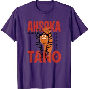 image:imageStar Wars Ahsoka Jedi Warrior Face Outline Portrait TShirtPurple
