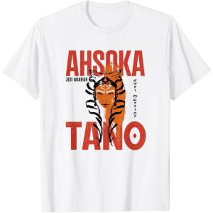 image:imageStar Wars Ahsoka Jedi Warrior Face Outline Portrait TShirtWhite