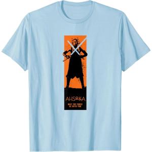image:imageStar Wars Ahsoka Orange Force Be With You Tall Panel TShirtBaby Blue