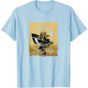 image:imageStar Wars Ahsoka Sepia Tone Square Saber Swirl TShirtBaby Blue