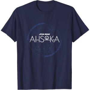 image:imageStar Wars Ahsoka Series Official Stylized Logo Vintage TShirtNavy Blue