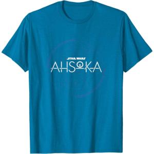 image:imageStar Wars Ahsoka Series Official Stylized Logo Vintage TShirtSapphire Blue