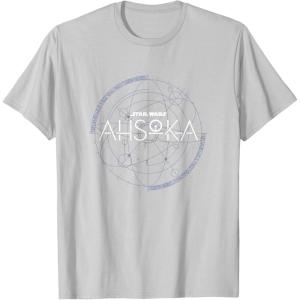 image:imageStar Wars Ahsoka Series Official Stylized Logo Vintage TShirtSilver Grey