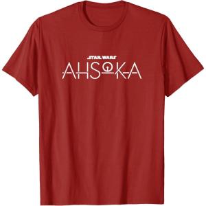 image:imageStar Wars Ahsoka Series Official Text Chest Logo TShirtCranberry Red