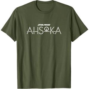 image:imageStar Wars Ahsoka Series Official Text Chest Logo TShirtOlive Green