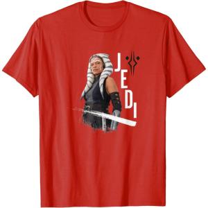 image:imageStar Wars Ahsoka Side Profile Stare Jedi Paint Splash TShirtRed