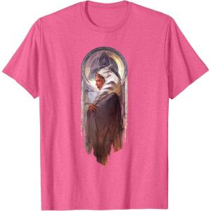 image:imageStar Wars Ahsoka Side View Artistic Painting Portrait TShirtPink Heather