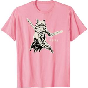 image:imageStar Wars Ahsoka Tano Black amp White Sketch Disney TShirtPink