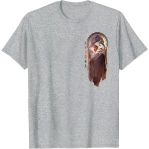 image:imageStar Wars Ahsoka Tano Jedi Thoughtful Profile Disney TShirtHeather Grey