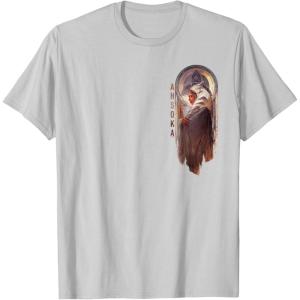 image:imageStar Wars Ahsoka Tano Jedi Thoughtful Profile Disney TShirtSilver Grey
