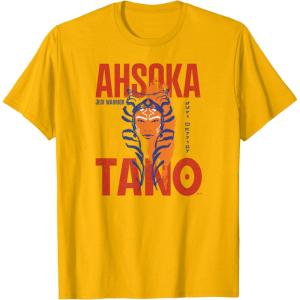 image:imageStar Wars Ahsoka Tano Jedi Warrior Aurebesh Disney TShirtGolden Yellow