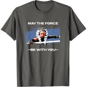 image:imageStar Wars Ahsoka Tano May The Force Be With You Panel TShirtAsphalt Grey