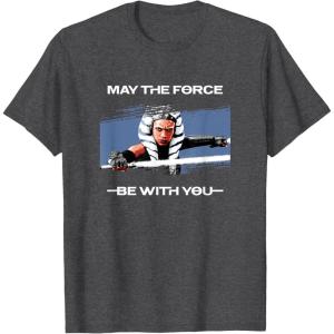 image:imageStar Wars Ahsoka Tano May The Force Be With You Panel TShirtDark Heather Grey