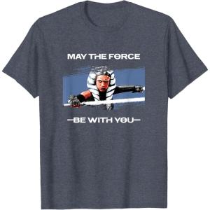 image:imageStar Wars Ahsoka Tano May The Force Be With You Panel TShirtHeather Blue