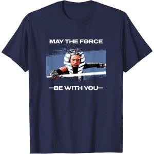 image:imageStar Wars Ahsoka Tano May The Force Be With You Panel TShirtNavy Blue
