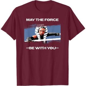 image:imageStar Wars Ahsoka Tano May the Force Be With You Disney TShirtBurgundy