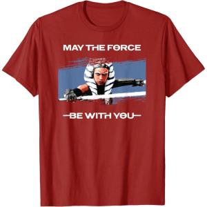 image:imageStar Wars Ahsoka Tano May the Force Be With You Disney TShirtCranberry Red
