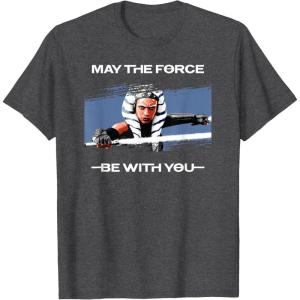 image:imageStar Wars Ahsoka Tano May the Force Be With You Disney TShirtDark Heather Grey