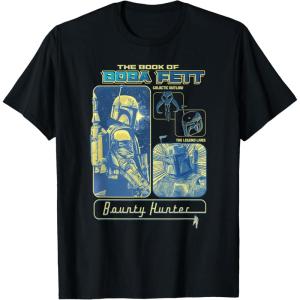 image:imageStar Wars The Book Of Boba Fett Bounty Hunter Panels TShirtBlack