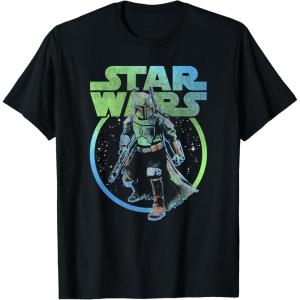image:imageStar Wars The Book Of Boba Fett Combat Pose Galaxy Poster TShirtBlack