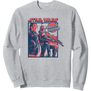 image:imageStar Wars The Book Of Boba Fett Fennec Shand Bounty Hunters SweatshirtHeather Grey